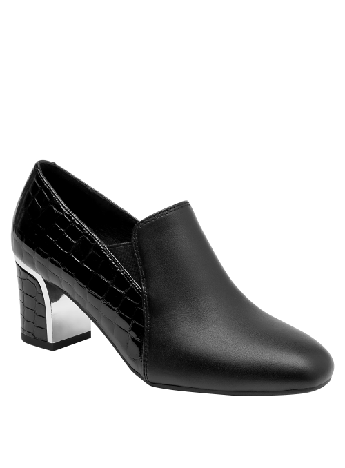zapato formal negro de cuero para mujer, comodidad y estilo en cada paso, recomendado para el día a día