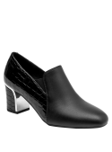 zapato formal negro de cuero para mujer, comodidad y estilo en cada paso, recomendado para el día a día