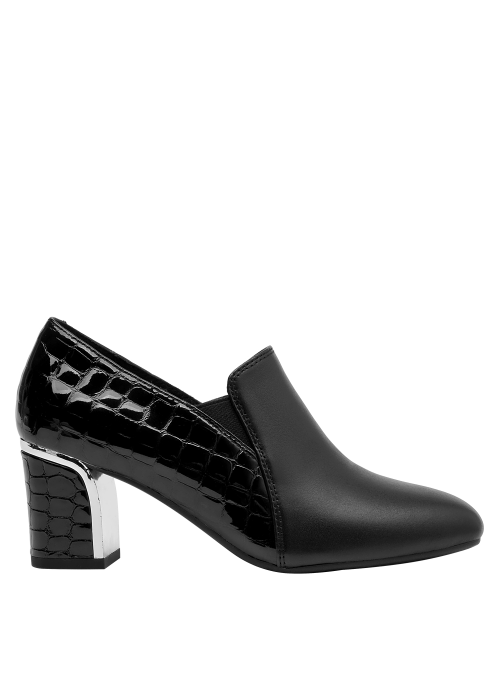 zapato formal negro de cuero para mujer, comodidad y estilo en cada paso, recomendado para el día a día