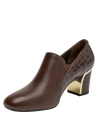 cafés zapato formal mujer cuero con textura croco ideal para rutinas urbanas.