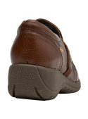 Zapato café para mujer, diseño anatómico, perfecto para jornadas urbanas, cuero.