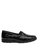 mocasín negro cuero mujer con suave forro para mayor comodidad