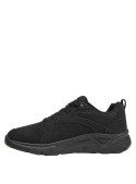 Zapatillas negras para hombre, estilo casual, material sintético, ideales para actividades diarias.