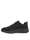 Zapatillas negras para hombre, estilo casual, material sintético, ideales para actividades diarias.