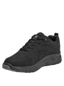Zapatillas negras para hombre, estilo casual, material sintético, ideales para actividades diarias.