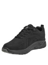 Zapatillas negras para hombre, estilo casual, material sintético, ideales para actividades diarias.