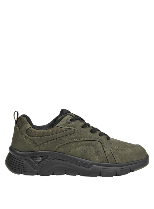 Zapatillas cómodas verdes para hombre, diseño anatómico, recomendadas para jornadas activas.