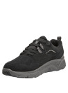 Zapatillas negras casuales para hombre, ideales para actividades urbanas.