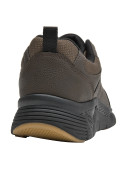 cafés zapatillas casuales para hombre, diseño redondeado, material sintético, ideal para uso diario.
