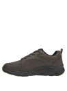 cafés zapatillas casuales para hombre, diseño redondeado, material sintético, ideal para uso diario.