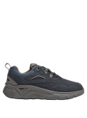 Zapatilla ligera azul para hombre, taco plano de 4.5 cm, adecuada para un estilo casual.