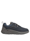 Zapatilla ligera azul para hombre, taco plano de 4.5 cm, adecuada para un estilo casual.