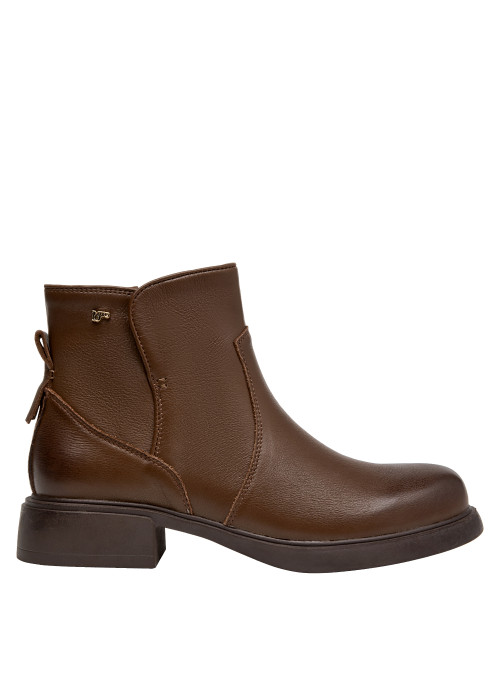 cafés botines de cuero para mujer, estilo casual, ideales para uso diario.
