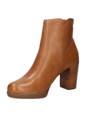 Botín de cuero camel para mujer, estilo casual, ideal para uso diario y comodidad en cada paso.