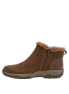 Calzado cómodo café de cuero para mujer, estilo casual, recomendado para el uso diario.