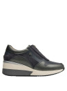 zapatillas de cuña azul para mujer, estilo casual, ideal para uso diario.