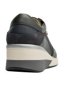 zapatillas de cuña azul para mujer, estilo casual, ideal para uso diario.