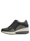 zapatillas de cuña azul para mujer, estilo casual, ideal para uso diario.