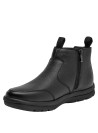 Calzado Chelsea negro para hombre, 95% cuero, ideal para combinar con jeans y camisa casual.
