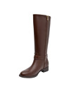 Bota café mujer casual cuero para uso diario, ideal para combinar con jeans o vestidos.