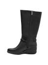 Calzado casual negro para mujer, taco bloque de 5.5 cm, perfecto para el día a día.