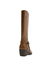 calzado casual de mujer en color camel, taco bloque de 5.5 cm, estabilidad