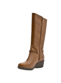 botas de cuero camel para mujer, estilo casual, ideal para uso diario