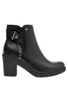 botín negro cuero mujer ideal para combinar con jeans ajustados