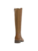 Bota de mujer camel de cuero, estilo casual, ideal para uso diario.