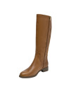 Bota de mujer camel de cuero, estilo casual, ideal para uso diario.