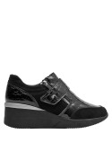 zapatillas de charol negro mujer diseño versátil para ocasiones casuales