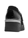 zapatillas negras charol mujer con taco de 6 cms para comodidad urbana