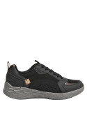 Zapatillas cómodas negras para mujer, estilo urbano, perfectas para caminar y actividades cotidianas.