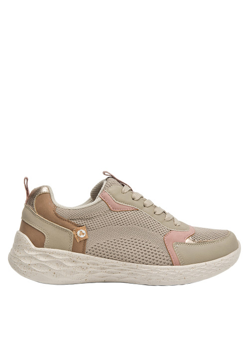 Zapatillas de mujer en color taupe, diseño cómodo, recomendado para jornadas intensas.