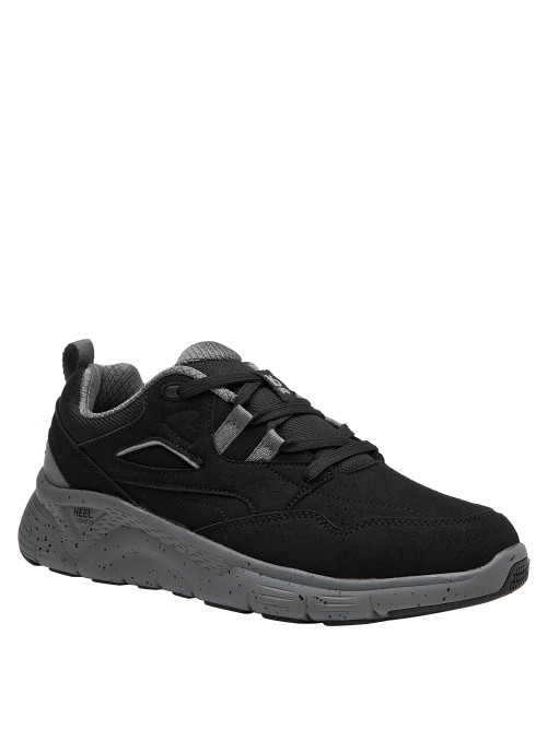 Zapatillas de hombre en color negro, perfectas para combinar con jeans y camisetas casuales.