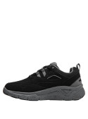Calzado urbano masculino negro, plantilla de 5 cm, recomendado para actividades diarias.