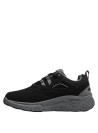 Calzado urbano masculino negro, plantilla de 5 cm, recomendado para actividades diarias.