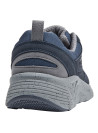 Zapatilla azul para hombre con diseño anatómico, recomendada para uso diario y confort.