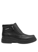 Botín urbano negro para hombre, forro textil, recomendado para un look diario elegante.