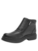Botín negro casual para hombre, cuero suave, ideal para actividades urbanas.