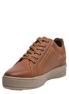 Zapatilla de cuero camel para hombre, taco plano de 3 cm, ideal para combinar con jeans.