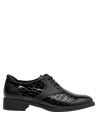 Zapato cómodo de mujer en cuero negro, ideal para el día a día.