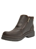 botines de cuero café para hombre, estilo casual, uso diario, diseño anatómico, taco plano, comodidad