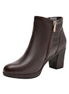 mujer botines color moro casual en cuero, ideales para uso diario y combinar con jeans o vestidos