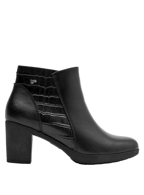 Botines de mujer en negro, estilo casual, adecuados para diversas ocasiones.