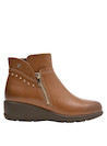 botines camel mujer con forro textil suave, ideales para el día a día