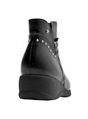 Botines de cuña negros para mujer, estilo casual, ideales para uso diario.