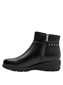 Botines de cuña negros para mujer, estilo casual, ideales para uso diario.