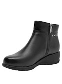 Botines de cuña negros para mujer, estilo casual, ideales para uso diario.