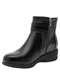 botines de cuña negros para mujer, estilo casual, ideal para actividades urbanas